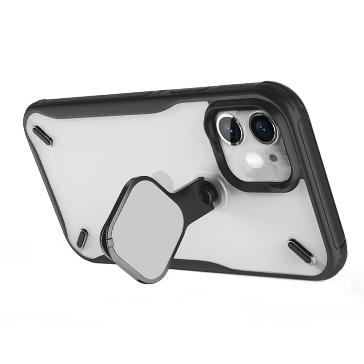 For iPhone 12 mini NILLKIN Cyclops PC + TPU Protective Case with Movable Stand (Black) - iPhone 12 mini Cases by NILLKIN | Online Shopping UK | buy2fix