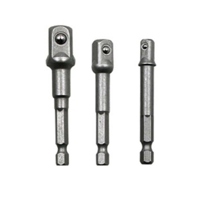 3 PCS/Set Socket Bit Extension Bar Hex Shank Adapter Drill Nut Driver Power Drill Bit(1/4, 3/8, 1/2 inch), Length:65-73mm - Hex Key & Spanner by buy2fix | Online Shopping UK | buy2fix