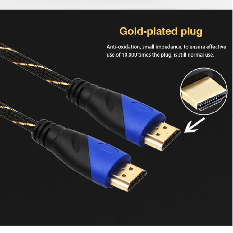 1.8m HDMI 1.4 Version 1080P Woven Net Line Blue Black Head HDMI Male to HDMI Male Audio Video Connector Adapter Cable - Cable by buy2fix | Online Shopping UK | buy2fix