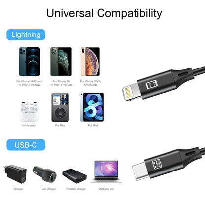 HAWEEL 1m USB-C / Type-C to 8 Pin OTG Sync Data / Charging Cable - Normal Style Cable by buy2fix | Online Shopping UK | buy2fix