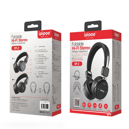 ipipoo EP-2 Foldable Head-mounted Wireless Bluetooth Headset Stereo HiFi Headphones, Support Handsfree, MFB Key(Grey) - Headset & Headphone by ipipoo | Online Shopping UK | buy2fix