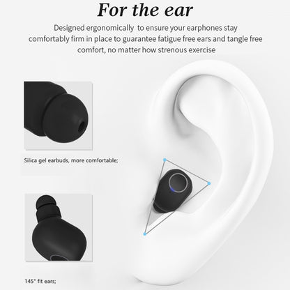 Q1 TWS Bluetooth 5.0 Binaural Stereo Wireless Sports Bluetooth Earphone(White) - TWS Earphone by buy2fix | Online Shopping UK | buy2fix