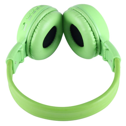 BS-N65 Headband Folding Stereo HiFi Wireless Headphone Headset with LCD Screen & TF Card Slot & LED Indicator Light & FM Function(Green) - Headset & Headphone by buy2fix | Online Shopping UK | buy2fix