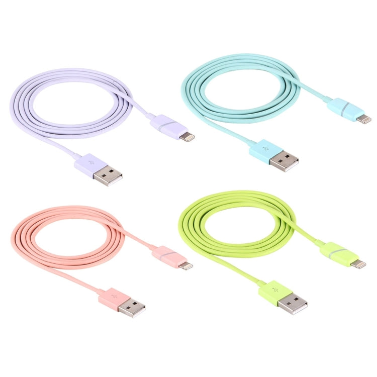 1m Circular Bobbin Gift Box Style 8 Pin to USB Data Sync Cable with Indicator for iPhone, iPad(Purple) - Normal Style Cable by buy2fix | Online Shopping UK | buy2fix