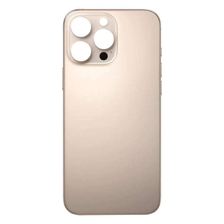 For iPhone 16 Pro Easy Replacement Big Camera Hole Glass Back Battery Cover(Gold) -  by buy2fix | Online Shopping UK | buy2fix