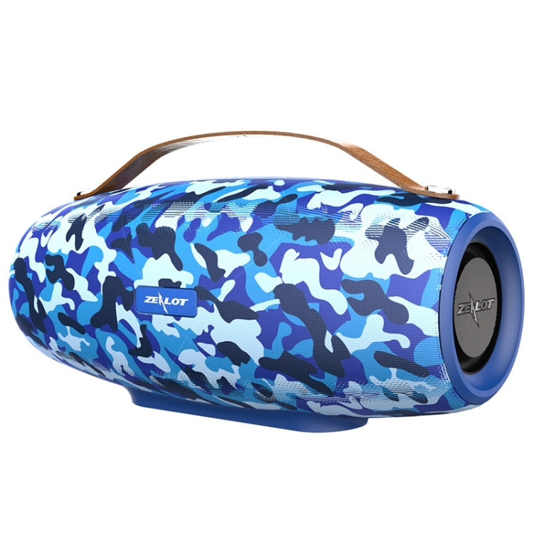 ZEALOT S27 Multifunctional Bass Wireless Bluetooth Speaker, Built-in Microphone, Support Bluetooth Call & AUX & TF Card & 1x93mm + 2x66mm Speakers(Camouflage Blue) - Desktop Speaker by ZEALOT | Online Shopping UK | buy2fix