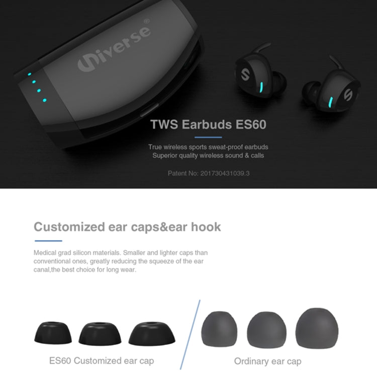 Universe Sweat-proof Earbuds Sports Wireless Bluetooth V4.2 Stereo Headset with Charging Case, For iPhone, Samsung, Huawei, Xiaomi, HTC and Other Smartphones(White) - Bluetooth Earphone by buy2fix | Online Shopping UK | buy2fix