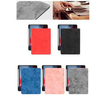 Horizontal Flip Leather Case with Pen Slot  Three-folding Holder & Wake-up / Sleep Function for iPad Air 13 2024 / Pro 12.9 (2018)(Grey) - More iPad Cases by buy2fix | Online Shopping UK | buy2fix