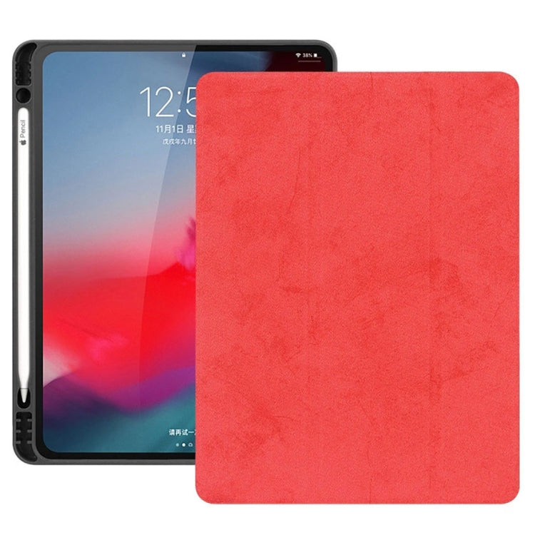 Horizontal Flip Leather Case with Pen Slot  Three-folding Holder & Wake-up / Sleep Function for iPad Air 13 2024 / Pro 12.9 (2018)(Red) - More iPad Cases by buy2fix | Online Shopping UK | buy2fix