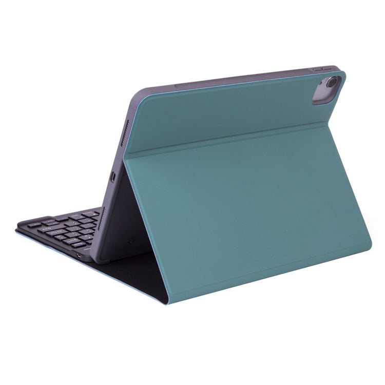 X-11B Skin Plain Texture Detachable Bluetooth Keyboard Tablet Case for iPad Pro 11 inch 2020 / 2018, with Pen Slot (Dark Green) - For iPad Pro by buy2fix | Online Shopping UK | buy2fix