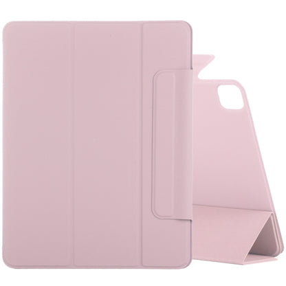 For iPad Air 13 2024 / Pro 12.9 2020 Double-sided Magnetic Flip PU Leather Tablet Case With Holder & Sleep / Wake-up Function(Rose Gold) - iPad Pro 12.9 (2020) Cases by buy2fix | Online Shopping UK | buy2fix