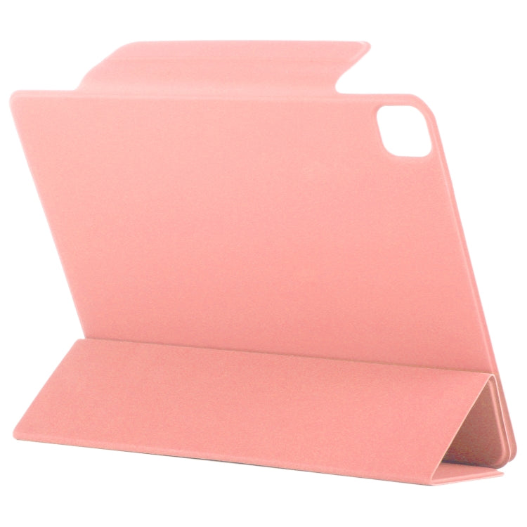 For iPad Air 13 2024 / Pro 12.9 2020 Double-sided Magnetic Flip PU Leather Tablet Case With Holder & Sleep / Wake-up Function(Pink) - iPad Pro 12.9 (2020) Cases by buy2fix | Online Shopping UK | buy2fix