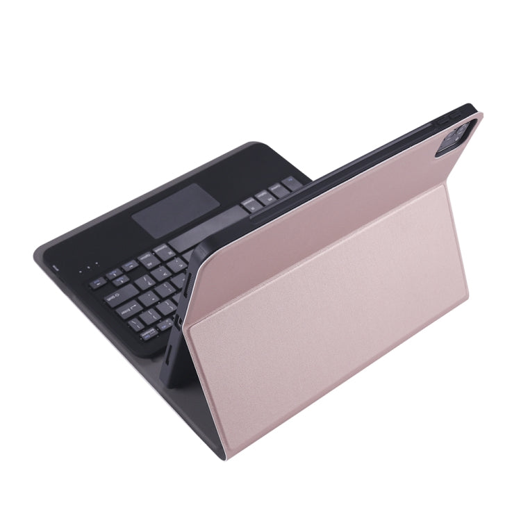 A11B-A Ultra-thin ABS Detachable Bluetooth Keyboard Tablet Case with Touchpad & Pen Slot & Holder for iPad Pro 11 inch 2021 (Rose Gold) - For iPad Pro by buy2fix | Online Shopping UK | buy2fix