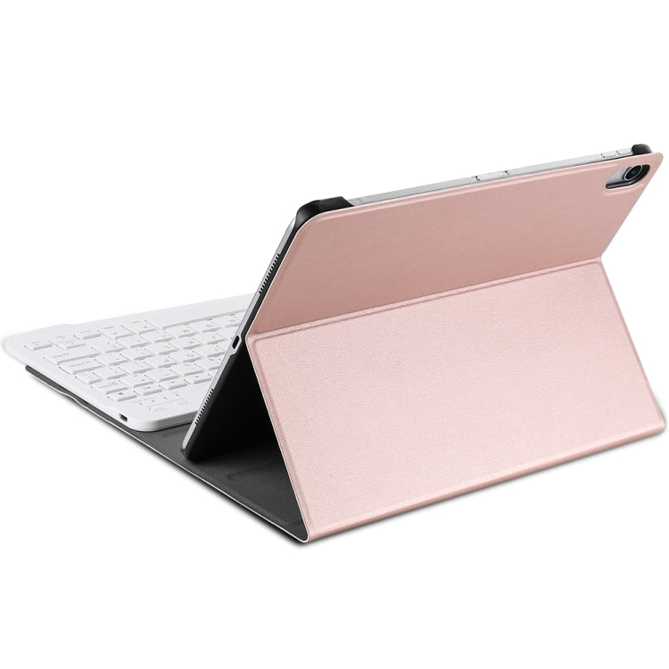 Detachable Bluetooth Keyboard + Brushed Texture Horizontal Flip Leather Tablet Case with Holder for iPad Pro 11 inch (2018)(Rose Gold) - For iPad Pro by buy2fix | Online Shopping UK | buy2fix