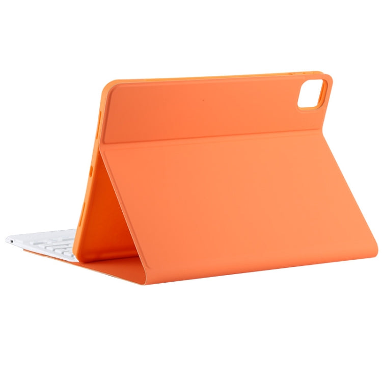 TG11BC Detachable Bluetooth White Keyboard Microfiber Leather Tablet Case for iPad Pro 11 inch (2020), with Touchpad & Pen Slot & Holder (Orange) - For iPad Pro by buy2fix | Online Shopping UK | buy2fix