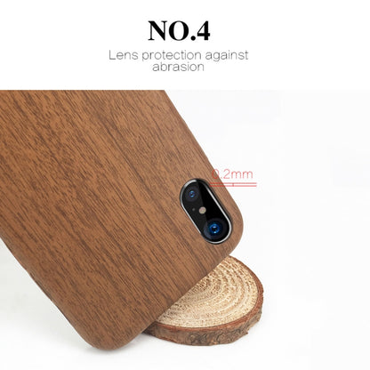 For iPhone X MOFI Element Series Wood Texture Soft Protective Back Cover Case(Wine Red) - More iPhone Cases by MOFI | Online Shopping UK | buy2fix