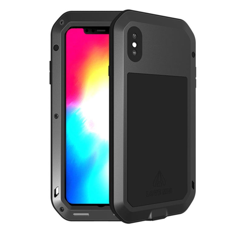 For iPhone XS Max LOVE MEI Powerful Dustproof Shockproof Anti-slip Metal + Silicone Combination Case(Black) - More iPhone Cases by LOVE MEI | Online Shopping UK | buy2fix