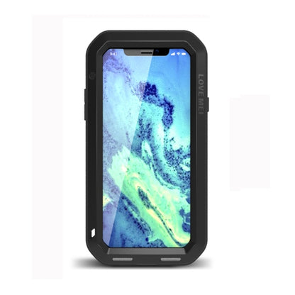 For iPhone X / XS LOVE MEI Metal Dropproof + Shockproof + Dustproof Protective Case (Black) - More iPhone Cases by LOVE MEI | Online Shopping UK | buy2fix