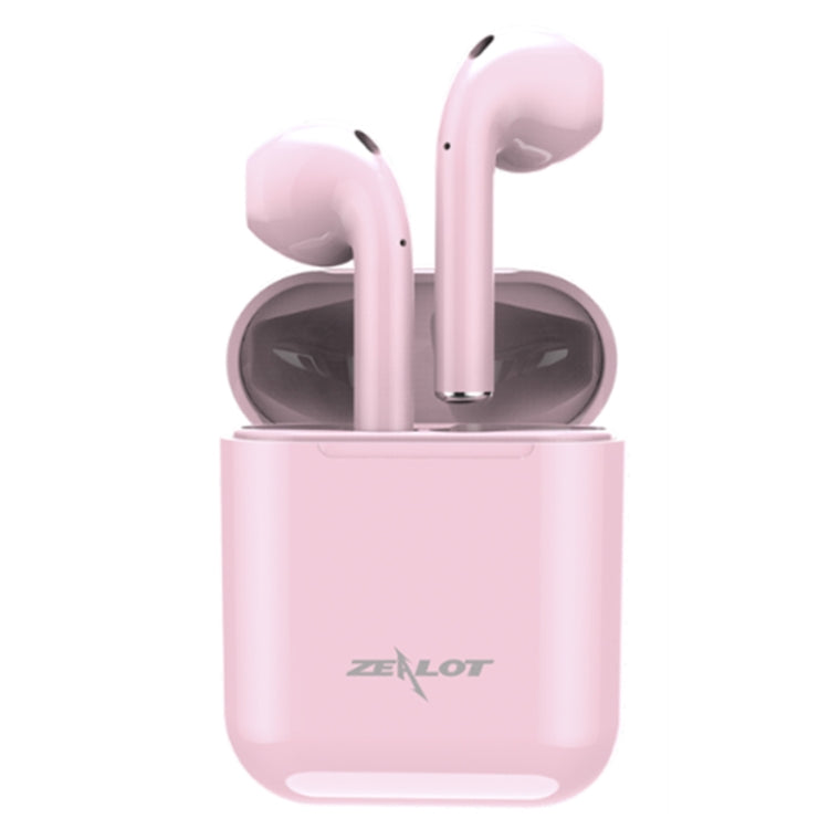 ZEALOT H20 TWS Bluetooth 5.0 Touch Wireless Bluetooth Earphone with Magnetic Charging Box, Support Stereo Call & Display Power in Real Time (Pink) - TWS Earphone by ZEALOT | Online Shopping UK | buy2fix