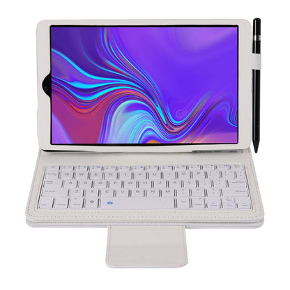 SA510 Detachable Bluetooth Keyboard + Litchi Texture PU Leather Tablet Case with Holder for Galaxy Tab A 10.1 (2019) T510/T515 (White) - Samsung Keyboard by buy2fix | Online Shopping UK | buy2fix