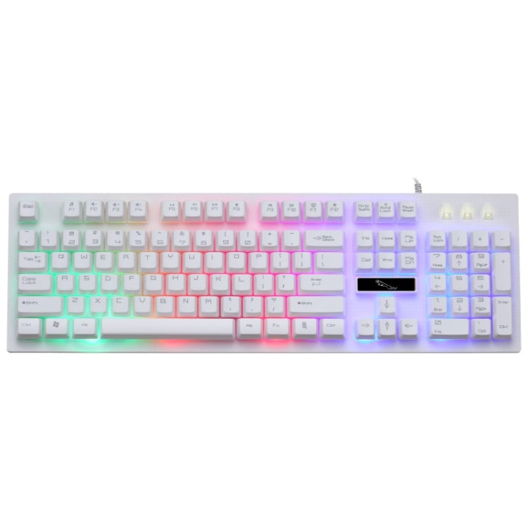 ZGB G20 1600 DPI Professional Wired Glowing Mechanical Feel Suspension Keyboard + Optical Mouse Kit for Laptop, PC(White) - Wired Keyboard by buy2fix | Online Shopping UK | buy2fix