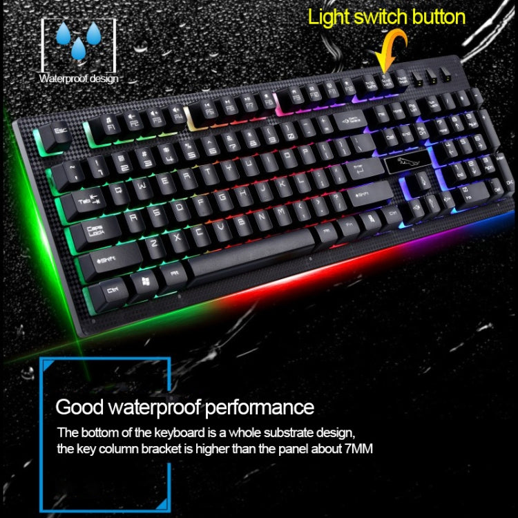 ZGB G20 1600 DPI Professional Wired Glowing Mechanical Feel Suspension Keyboard + Optical Mouse Kit for Laptop, PC(White) - Wired Keyboard by buy2fix | Online Shopping UK | buy2fix