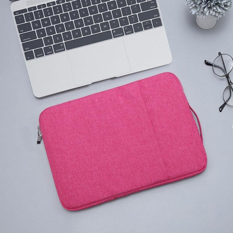 11.6 inch Universal Fashion Soft Laptop Denim Bags Portable Zipper Notebook Laptop Case Pouch for MacBook Air, Lenovo and other Laptops, Size: 32.2x21.8x2cm (Magenta) - 10 - 11 inch by buy2fix | Online Shopping UK | buy2fix