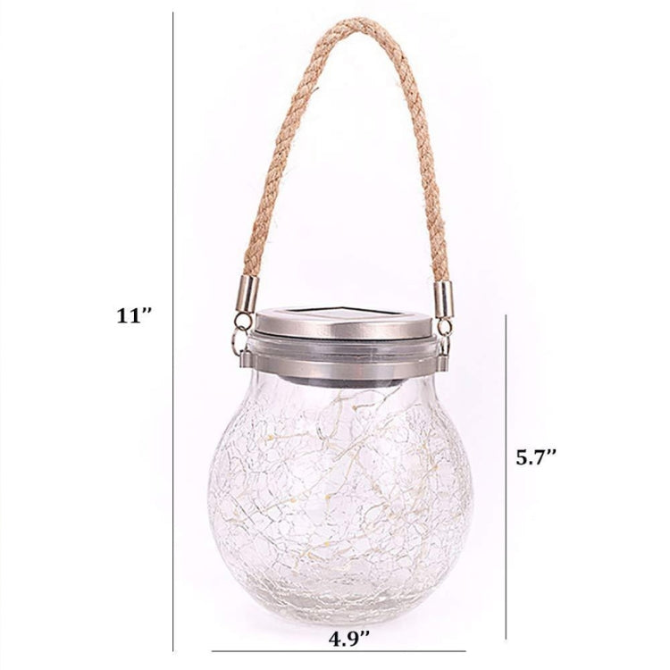 Solar Energy Glass Bottle Pendent Lamp IP55 Waterproof Outdoor Garden Decoration Light (Warm White) - Solar Lights by buy2fix | Online Shopping UK | buy2fix