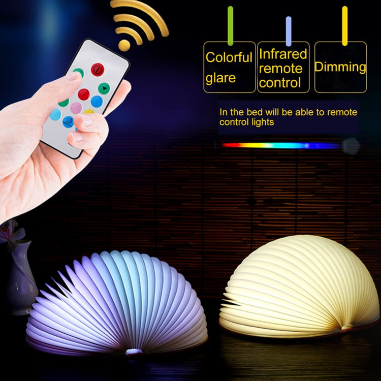 Foldable Pages Colorful Dimming Book Shape LED Light , Creative Portable USB Charging Semicircle Night Light with Remote Control(Blue) - Night Lights by buy2fix | Online Shopping UK | buy2fix