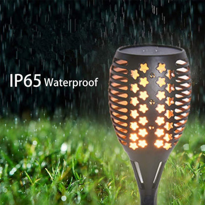 RGB LEDs Solar Powered Star Flame Light IP65 Waterproof Outdoor Garden Landscape Lamp - Solar Lights by buy2fix | Online Shopping UK | buy2fix