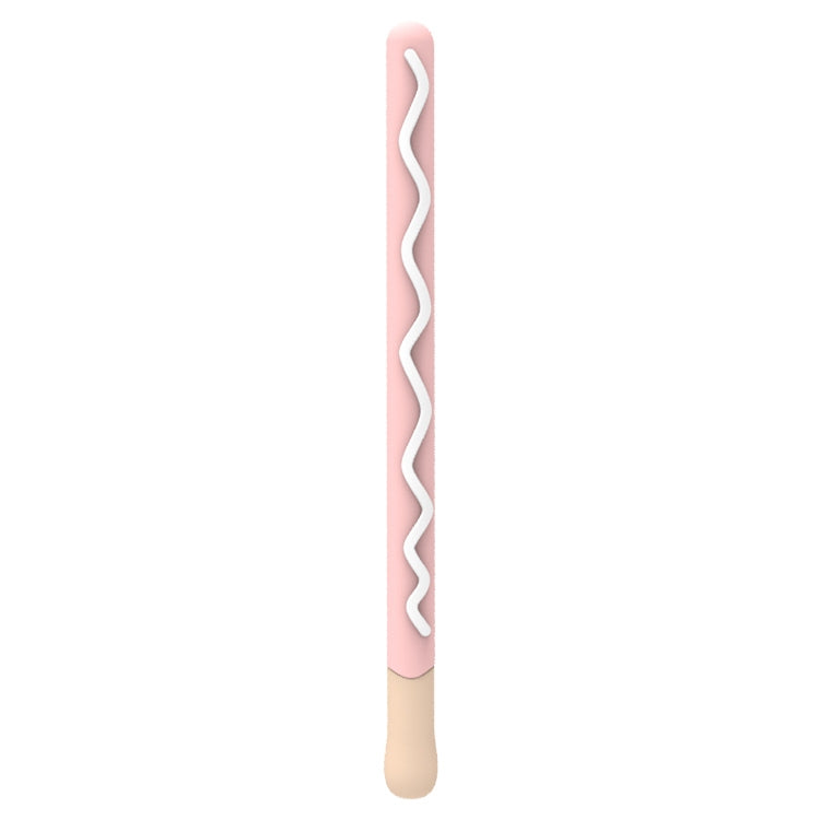 LOVE MEI For Apple Pencil 2 Stripe Design Stylus Pen Silicone Protective Case Cover (Pink) - Pencil Accessories by LOVE MEI | Online Shopping UK | buy2fix