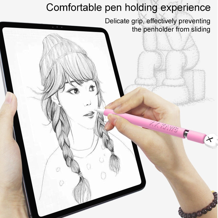 LOVE MEI For Apple Pencil 1 Middle Finger Shape Stylus Pen Silicone Protective Case Cover (Pink) - Pencil Accessories by LOVE MEI | Online Shopping UK | buy2fix