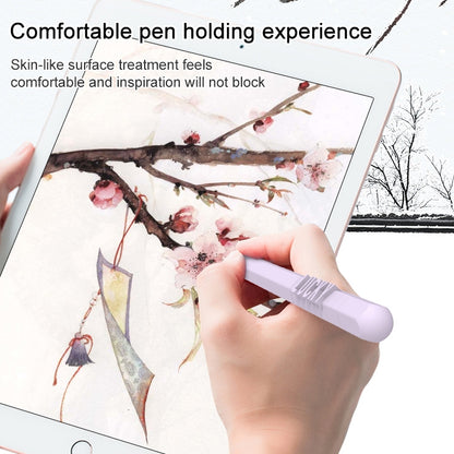 LOVE MEI For Apple Pencil 2 Number Letter Design Stylus Pen Silicone Protective Case Cover (Purple) - Pencil Accessories by LOVE MEI | Online Shopping UK | buy2fix