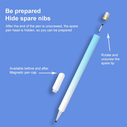 Universal Nano Disc Nib Capacitive Stylus Pen with Magnetic Cap & Spare Nib (Cosmic Grey) - Stylus Pen by buy2fix | Online Shopping UK | buy2fix