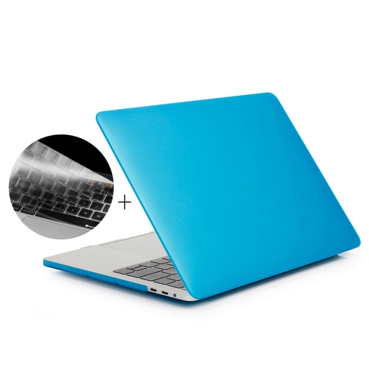 ENKAY Hat-Prince 2 in 1 Frosted Hard Shell Plastic Protective Case + Europe Version Ultra-thin TPU Keyboard Protector Cover for 2016 MacBook Pro 13.3 Inch with Touch Bar (A1706) (Baby Blue) - MacBook Pro Cases by ENKAY | Online Shopping UK | buy2fix