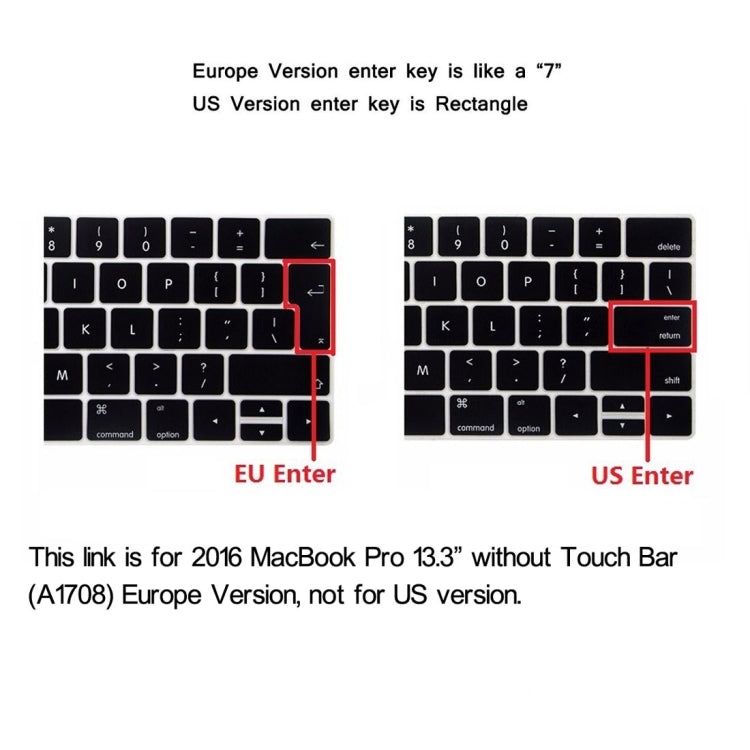 ENKAY Hat-Prince 2 in 1 Frosted Hard Shell Plastic Protective Case + Europe Version Ultra-thin TPU Keyboard Protector Cover for 2016 MacBook Pro 13.3 Inch without Touch Bar (A1708) (Red) - MacBook Pro Cases by ENKAY | Online Shopping UK | buy2fix