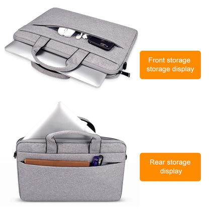 ST03S 15.6 inch Double Side Pockets Wearable Oxford Cloth Soft Handle Portable Laptop Tablet Bag(Grey) - 15.6 - 17 inch by buy2fix | Online Shopping UK | buy2fix