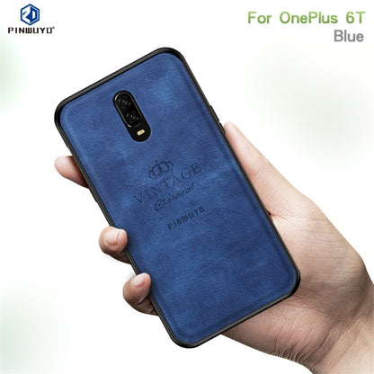 PINWUYO Shockproof Waterproof Full Coverage PC + TPU + Skin Protective Case for One Plus 6T (Blue) - More Brand by PINWUYO | Online Shopping UK | buy2fix