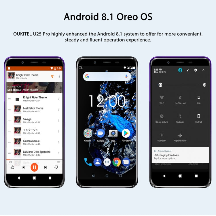 OUKITEL U25 Pro, 4GB+64GB, Dual Back Cameras, Fingerprint Identification, 5.5 inch Android 8.1 MTK6750T Octa Core up to 1.5GHz, Network: 4G, Dual SIM, OTG, OTA(Twilight) - OUKITEL by OUKITEL | Online Shopping UK | buy2fix