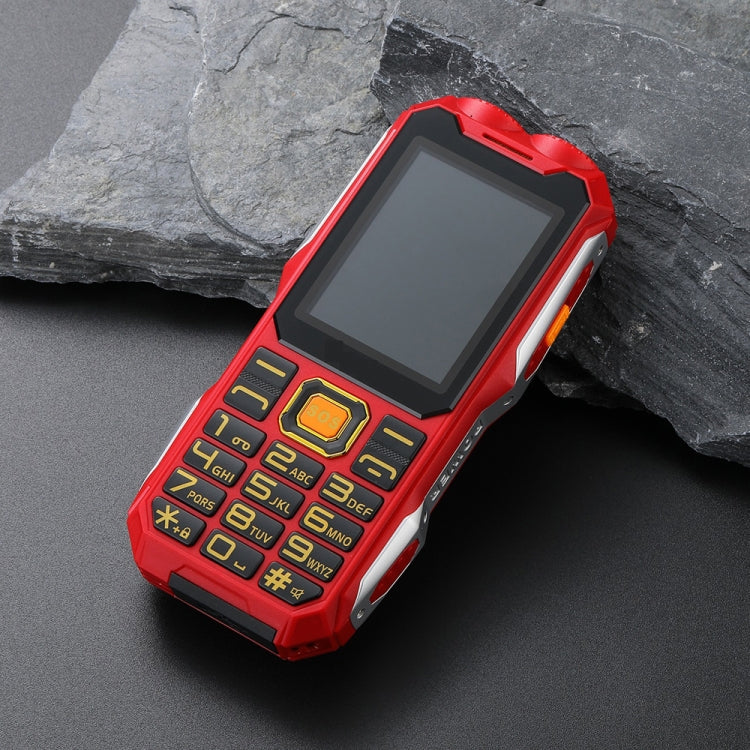 Q8 Triple Proofing Elder Phone, Waterproof Shockproof Dustproof, 16800mAh Battery, 2.4 inch, 21 Keys, Bluetooth, LED Flashlight, FM, SOS, Dual SIM, Network: 2G (Red) - Others by buy2fix | Online Shopping UK | buy2fix