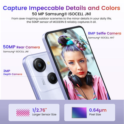 [HK Warehouse] Blackview Oscal MODERN 8, 8GB+128GB, Fingerprint  Identification, 6.75 inch Android 13 Unisoc T616 Octa Core up to 2.2GHz, Network: 4G, OTG(Tarnish) - Blackview by Blackview | Online Shopping UK | buy2fix