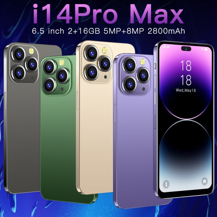 i14 Pro Max / H208, 2GB+16GB, 6.5 inch Dynamic Island Screen, Face Identification, Android 8.1 MTK6580P Quad Core, Network: 3G (Purple) -  by buy2fix | Online Shopping UK | buy2fix