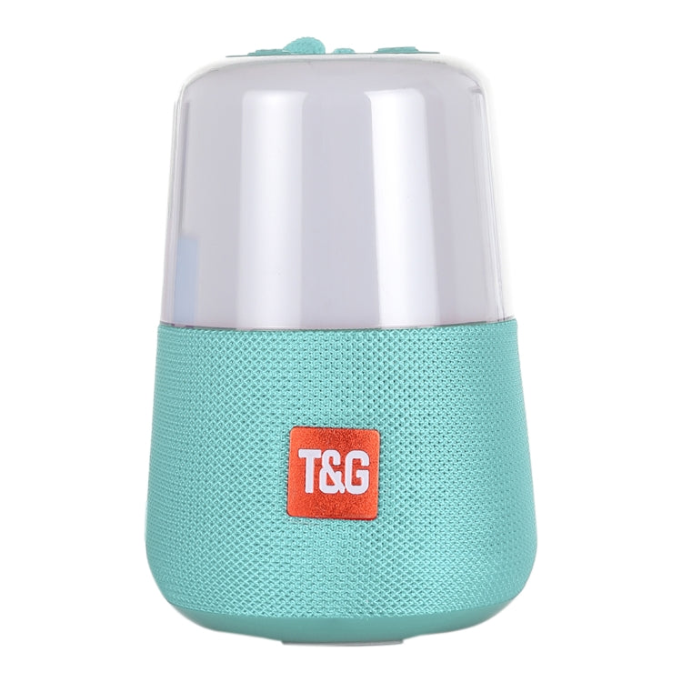 T&G TG168 Portable Wireless Bluetooth V5.0 Stereo Speaker with Handle, Built-in MIC, Support Flashing LED Light & TF Card & U Disk & AUX IN & FM(Cyan) - Desktop Speaker by T&G | Online Shopping UK | buy2fix