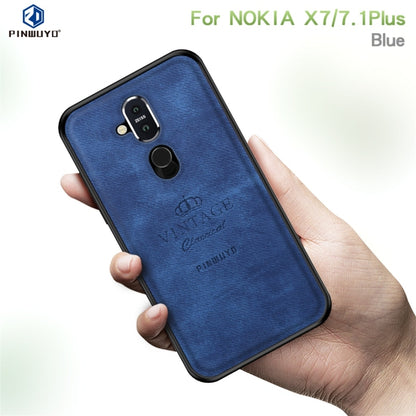 PINWUYO Shockproof Waterproof Full Coverage PC + TPU + Skin Protective Case for Nokia X7 (Blue) - Nokia Cases by PINWUYO | Online Shopping UK | buy2fix