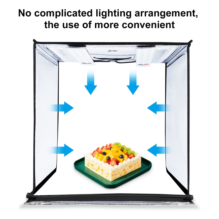 PULUZ Photo Studio Light Box Portable 60 x 60 x 60 cm Light Tent LED 5500K White Light Dimmable Mini 36W Photography Studio Tent Kit with 6 Removable Backdrops (Black Orange White Green Blue Red)(AU Plug) -  by PULUZ | Online Shopping UK | buy2fix