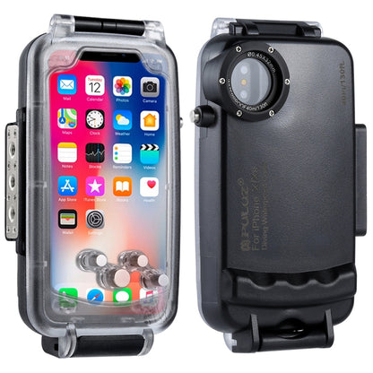 For iPhone X / XS PULUZ 40m/130ft Waterproof Diving Case, Photo Video Taking Underwater Housing Cover(Black) - More iPhone Cases by PULUZ | Online Shopping UK | buy2fix