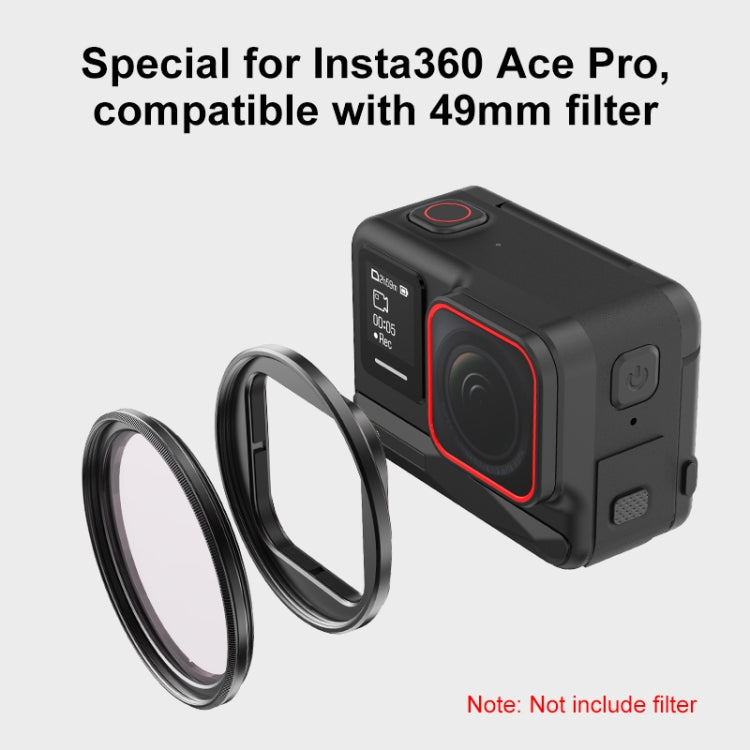 For Insta360 Ace Pro PULUZ Filter Holder Metal Protective Filter Frame (Black) - Lens Filter by PULUZ | Online Shopping UK | buy2fix