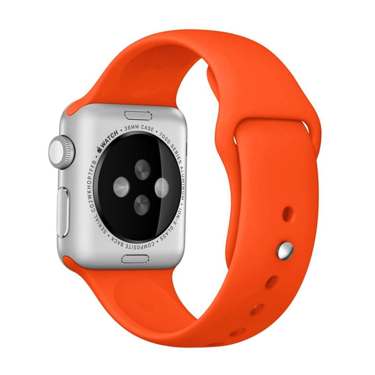 For Apple Watch Ultra 49mm & Watch Ultra 2 49mm / Series 9&8&7 45mm / SE 3&SE 2&6&SE&5&4 44mm / 3&2&1 42mm 3 in 1 Rubber Watch Band with Pin Buckle(Orange) - Watch Bands by buy2fix | Online Shopping UK | buy2fix