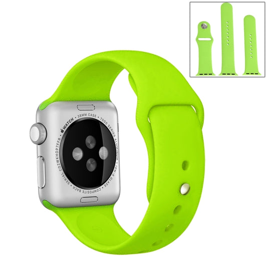 For Apple Watch Ultra 49mm & Watch Ultra 2 49mm / Series 9&8&7 45mm / SE 3&SE 2&6&SE&5&4 44mm / 3&2&1 42mm 3 in 1 Rubber Watch Band with Pin Buckle(Green) - Watch Bands by buy2fix | Online Shopping UK | buy2fix