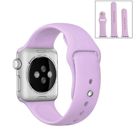 For Apple Watch Ultra 49mm & Watch Ultra 2 49mm / Series 9&8&7 45mm / SE 3&SE 2&6&SE&5&4 44mm / 3&2&1 42mm 3 in 1 Rubber Watch Band with Pin Buckle(Purple) - Watch Bands by buy2fix | Online Shopping UK | buy2fix